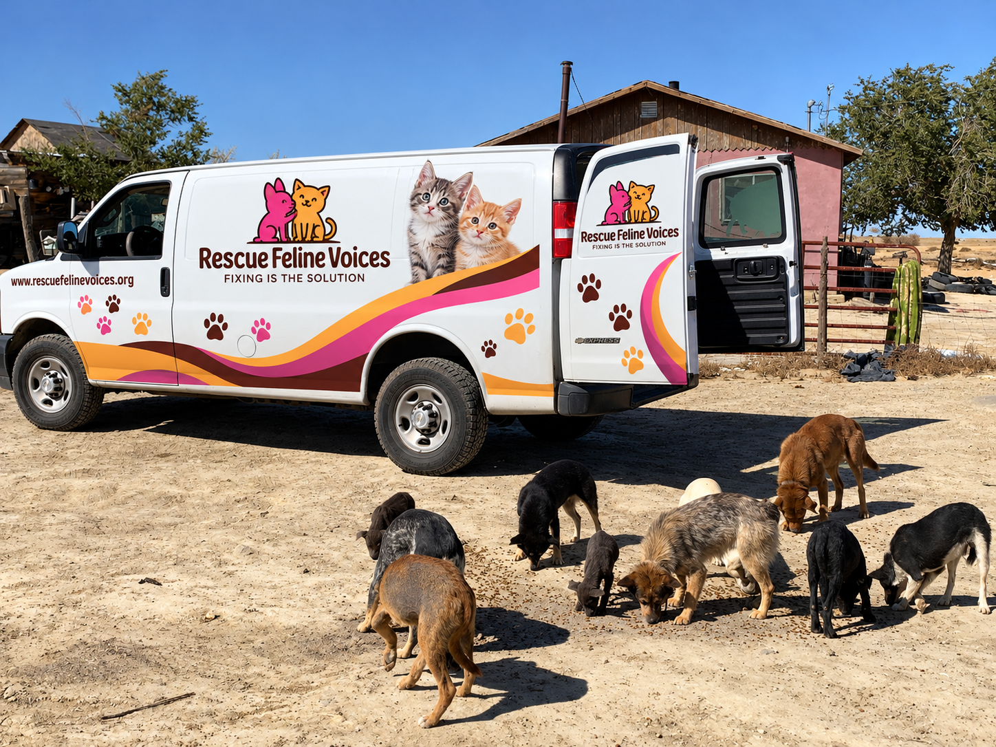 Rescue Feline Voices clinic van